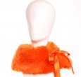 Col Entracte Fausse Fourrure Orange