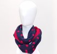 Biz Biz Double Maille Bleu Losange Rouge-Rouge