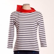 Pull Pas Que Beau Blanc-Marine