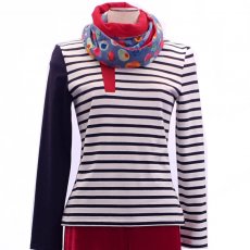 Pull Virgule Ecru - Marine