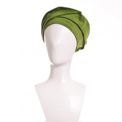 Chapeau Lilou Velours Vert Olive