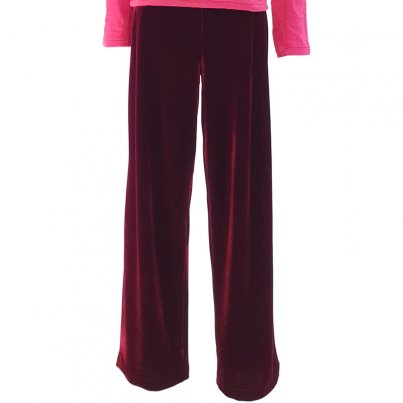 Pantalon L'Indispensable Velours Bordeaux